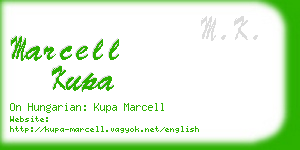 marcell kupa business card